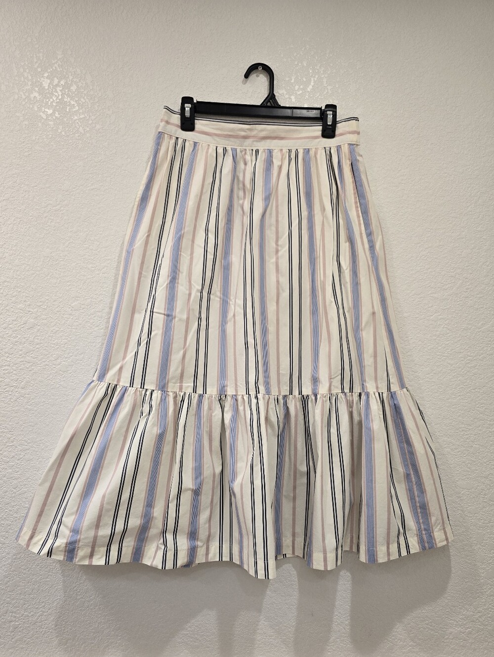 striped Cotton A New Day maxi skirt tiered Ruffle Hem M - Picture 2 of 7